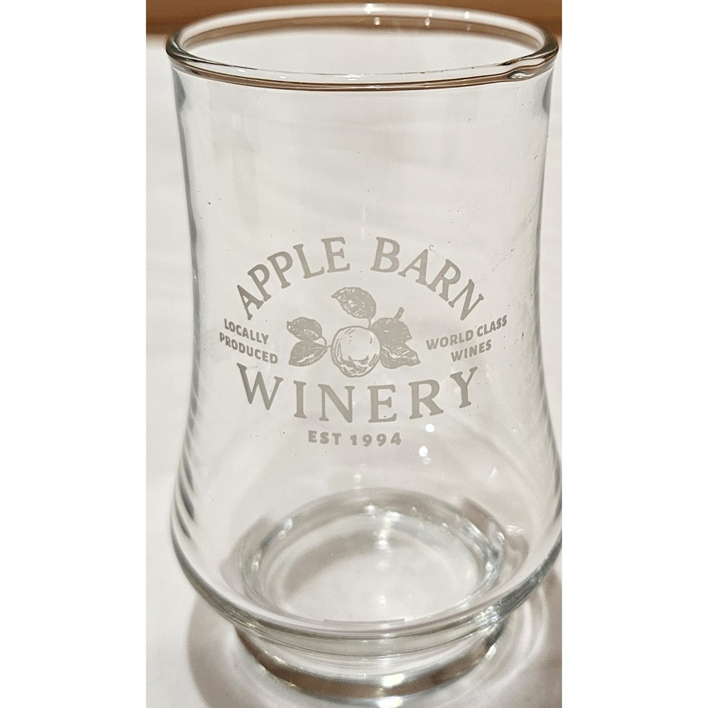 Apple Barn‎ Winery Glass Tumbler Clear Souvenir Drinking Glass Est 1994